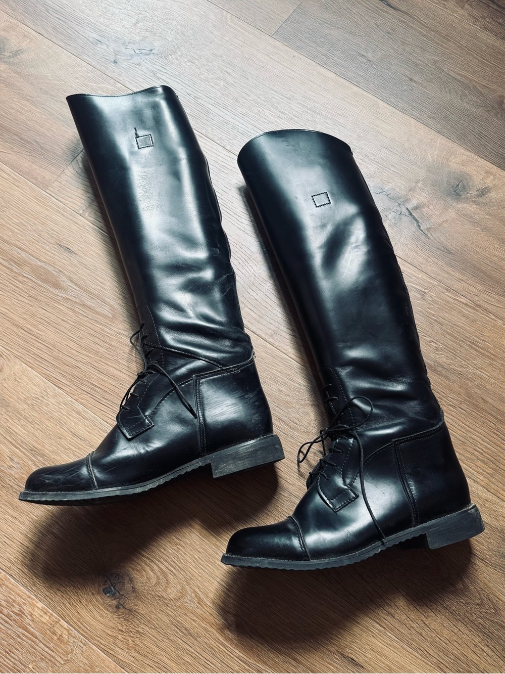 Vintage ESSEX Leather Riding Field Boots 9N USA + Forms, Bag & Pulls
